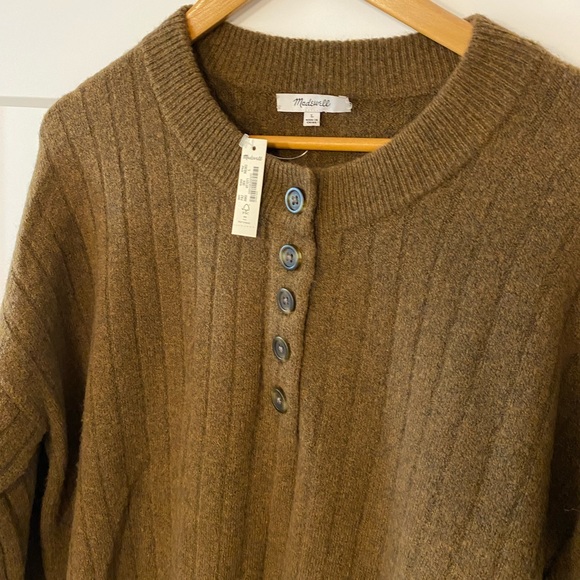 NWT | Madewell | Bowden Henley Sweater in Coziest Yarn - Picture 11 of 17